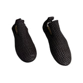 intrecciato woven leather slip on
