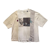 Deconstructed split graphic tee