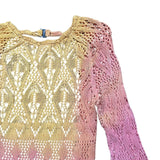 Ombre knit woven mini dress