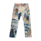 Papillon Tie dye patchwork flared denim