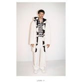 2-in-1 leather and fur parka jacket