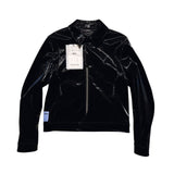 Glossy nylon zippered jacket