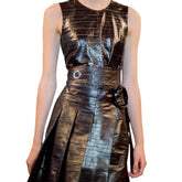 2017 runway Eel skin dress