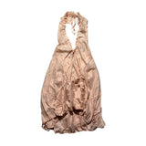 SS19 draped silk blend lace tie dress