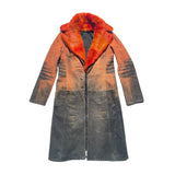 Fur ombre trench coat