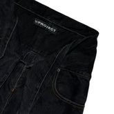 Waist tie v cut denim