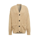 Woven distressed cardigan