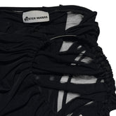 Mesh asymmetric cut out hip skirt