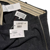 Pleated side zip wide leg trouser