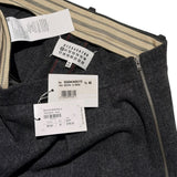 Pleated side zip wide leg trouser