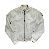 Lambskin leather distressed effect bomber