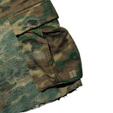 Distressed Boro camouflage shorts