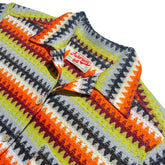 Crochet woven button down