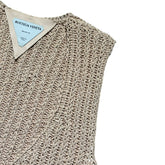 Hand knit leather midi dress