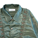 Laced bondage satin bomber