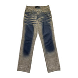 Archive gradient velvet sueded denim