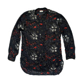 100% silk floral flowy shirt