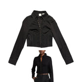 Cropped Corset button down