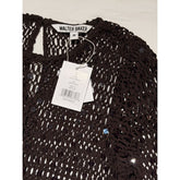 Walter baker Crochet knit sequin maxi dress