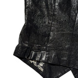 Archive Blistered leather double breast vest