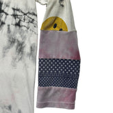 Tie dye patchwork smiley long sleeve