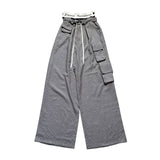 double waist houndstooth layer pant