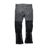 Mixed media patchwork denim