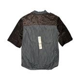 Striped colorblock “warrior” shirt