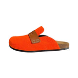 Felt wool slip on mules