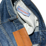 Multicolor faux fur insert denim