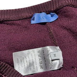 Wet look knit stretch trousers