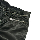 Nylon double waist zip pant