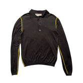 Fine wool big stitch polo