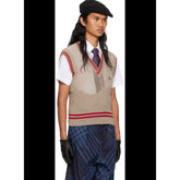 Unisex distressed knit sweater vest