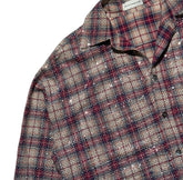 Crystal embellished plaid flannel