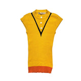 Stretch ribbed Colorblock top