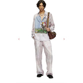 Adjustable waist graphic pant