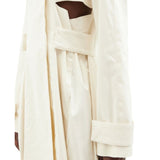 Spike studded anatomical cut out trench coat