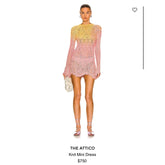 Ombre knit woven mini dress