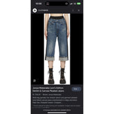 Pleated deconstructed adjustable Denim pants