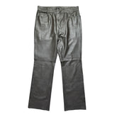 Vegan leather flare pant