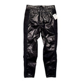 Waxed moto trouser