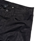 FW08 black glitter moleskin denim