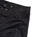 FW08 black glitter moleskin denim
