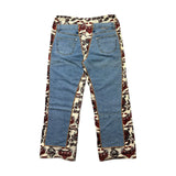 Double paneled dragon print pant