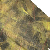 Plaid mesh hooded button down