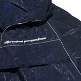 Oversized Alternate perspectives glossy windbreaker