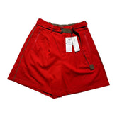 Belted wide leg shorts