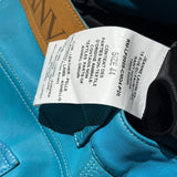 Twist paneled leather pant