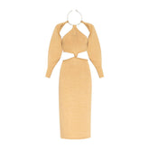 Salima knit removable arm dress